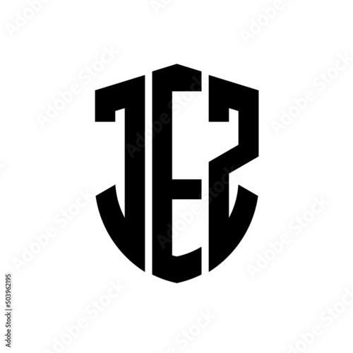 JEZ letter logo design. JEZ modern letter logo with black background. JEZ creative  letter logo. simple and modern letter logo. vector logo modern alphabet font overlap style. Initial letters JEZ   photo