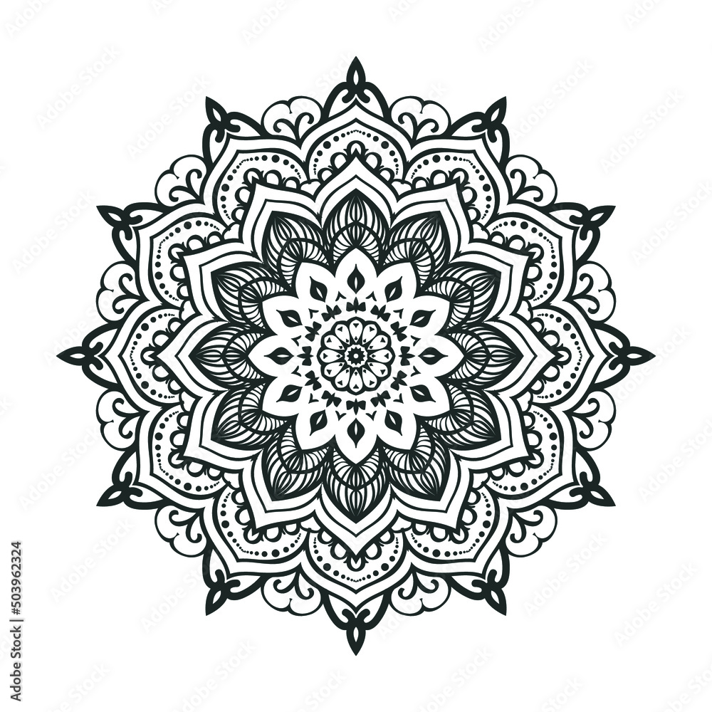 Mandala coloring page design Stock Vector | Adobe Stock