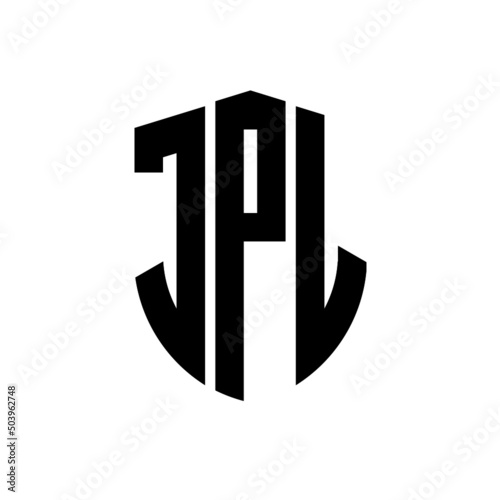 JPL letter logo design. JPL modern letter logo with black background. JPL creative  letter logo. simple and modern letter logo. vector logo modern alphabet font overlap style. Initial letters JPL   photo