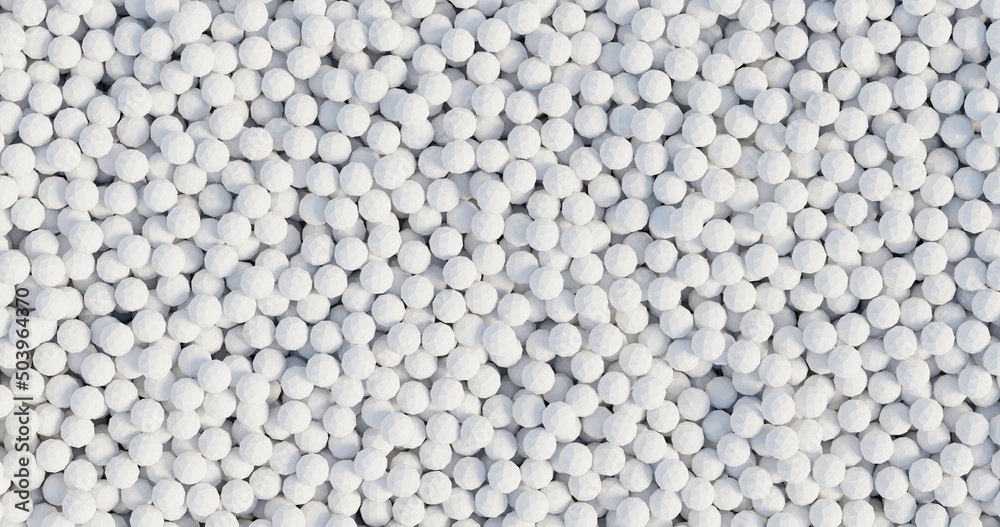 close up of white faceted spheres 3d close up of white faceted spheres 3d