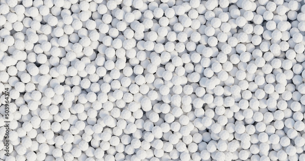 close up of white faceted spheres 3d close up of white faceted spheres 3d