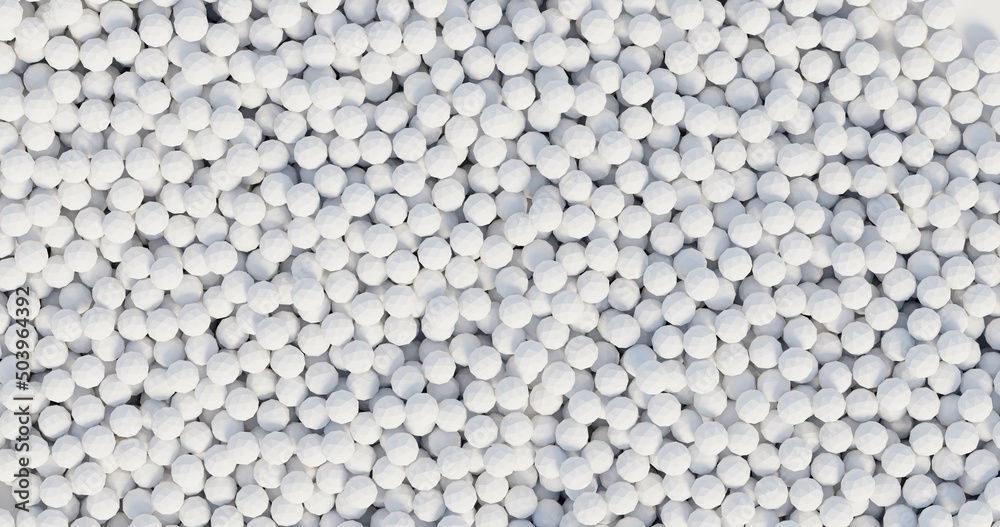 close up of white faceted spheres 3d close up of white faceted spheres 3d