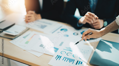 Wallpaper Mural Asian business adviser meeting to analyze and discuss the situation on the financial report in the meeting room.Investment Consultant, Financial advisor and accounting concept. Torontodigital.ca