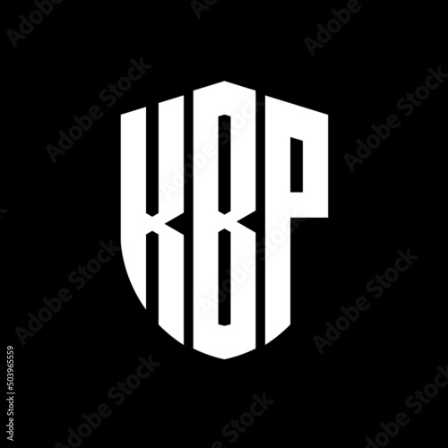 KBP letter logo design. KBP modern letter logo with black background. KBP creative  letter logo. simple and modern letter logo. vector logo modern alphabet font overlap style. Initial letters KBP  photo