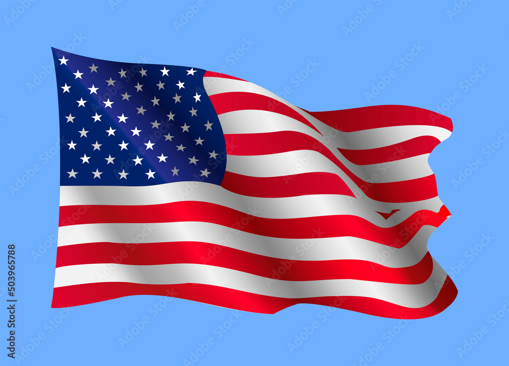 Fototapeta premium American flag. Background is transparent; easily removed in photoshop.