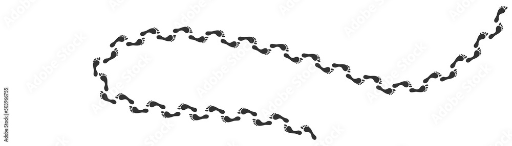 Step footprints paths. footstep prints and shoe steps . shoe tread footprints vector illustration isolated on white background. Step footprints paths. footstep prints and shoe steps . shoe tread footprints vector illustration isolated on white background.