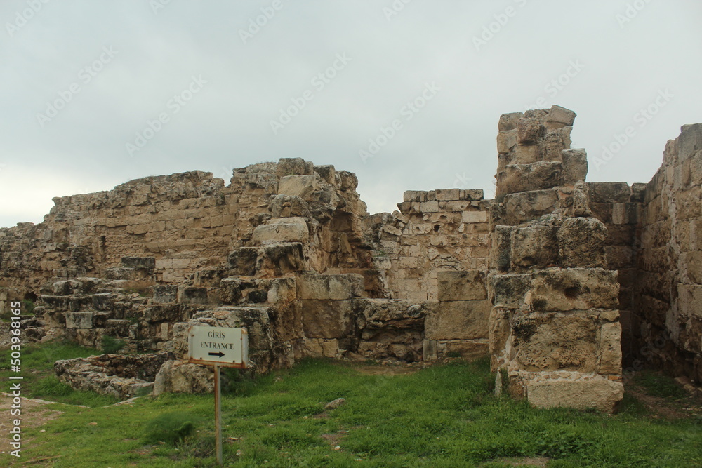 
Salamis Ancient City, statues, columns, ruins and ancient theatre, Famagusta Cyprus
