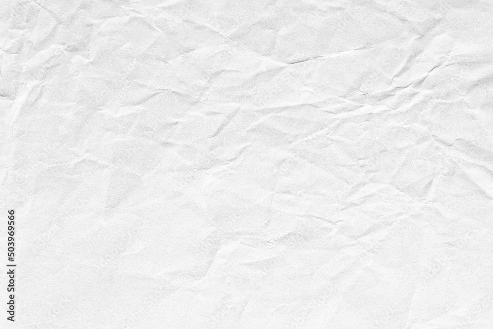 White crumpled background paper surface texture