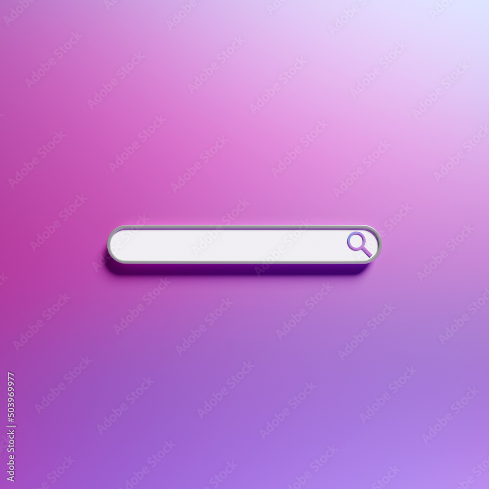 3D illustration, Search bar design element on a purple background. Search bar for website and user interface, mobile applications. 3D illustration, Search bar design element on a purple background. Search bar for website and user interface, mobile applications.
