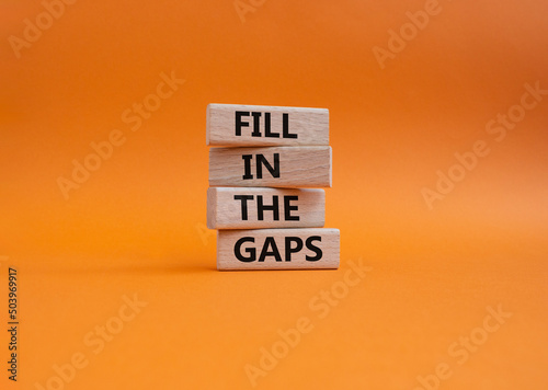 Obraz na plátně Fill in the gaps symbol