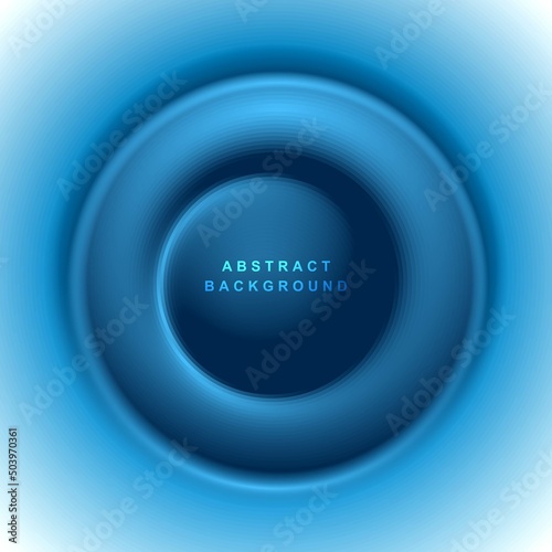 Abstract blue circular wave background