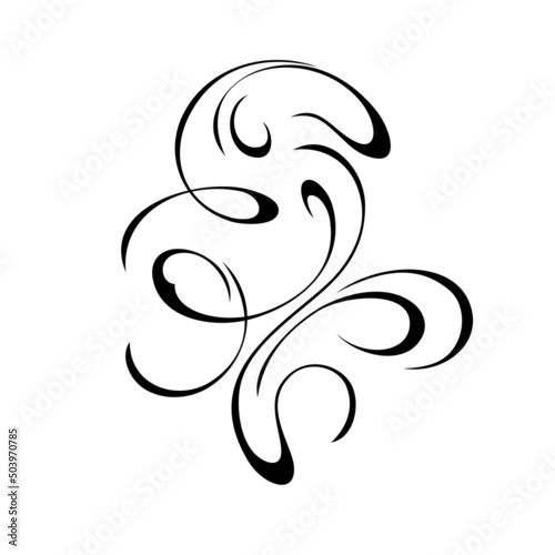 decorative abstract element with curved smooth lines. graphic decor