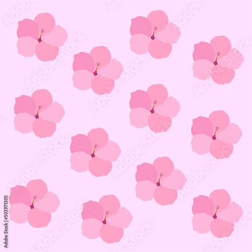 Beautiful hibiscus flowers Vector set of blooming tropical floral for holiday invitations, greeting card and fashion design Tropicania and exoticism