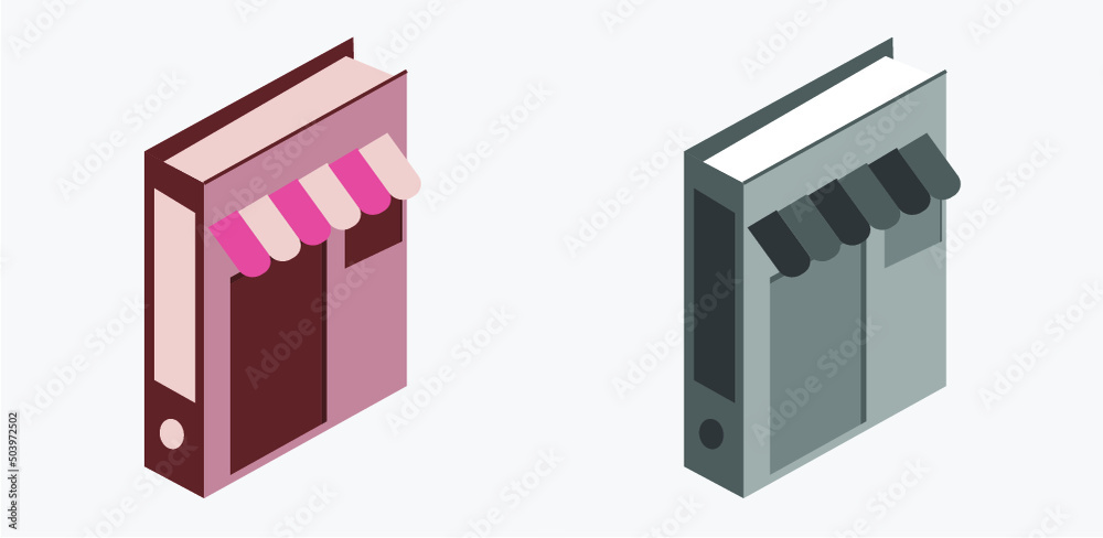 Book marketplace logo concept icon Book marketplace logo concept icon