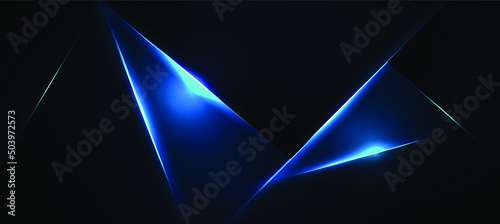 blue abstract ,background polygon elegant background and banner business m product present