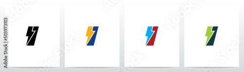 Lightning Thunder Letter Logo Design I