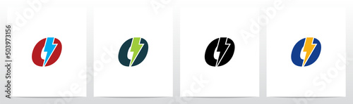 Free Download Lightning Thunder Letter Logo Design O - GFXLoad