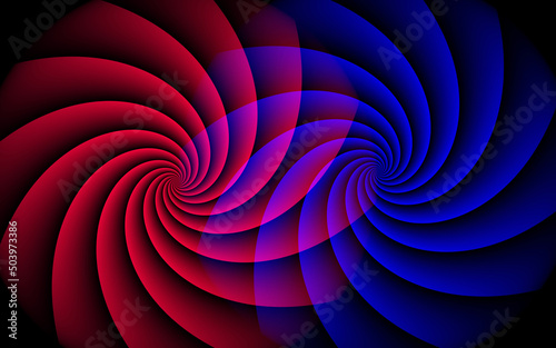 Colorful swirl graphic background 3d render illustration