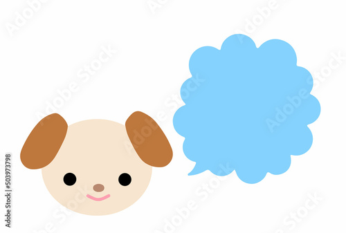 犬と吹き出しのイラスト　ベクター