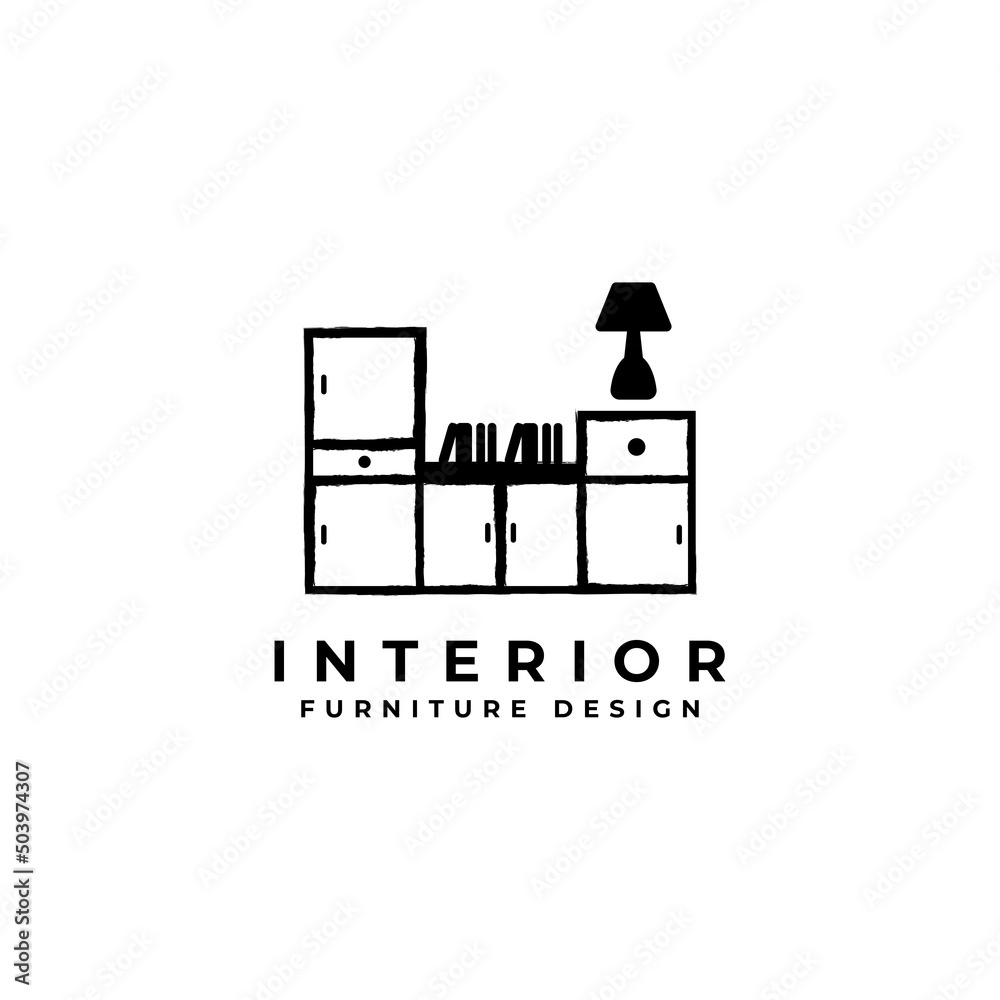 Interior Furniture Icon Logo Design Element