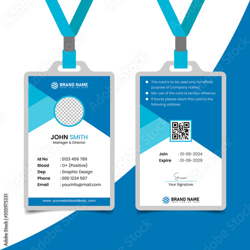 Creative corporate identity card design premium vector