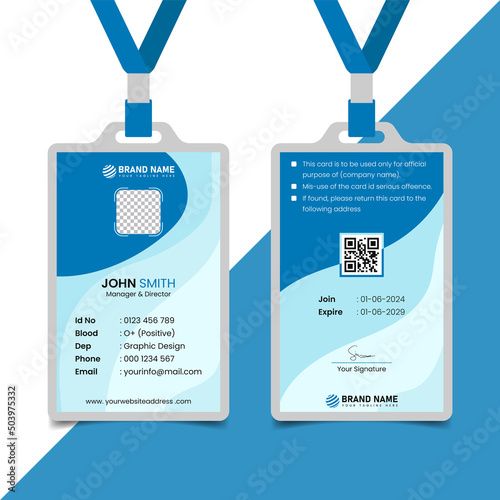 Creative corporate identity card design premium vector