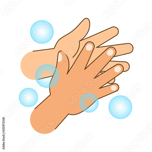 hand washing with soap bubbles, hand wash cartoon clip art cute for coloring worksheet