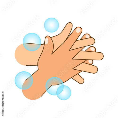 hand washing with soap bubbles, hand wash cartoon clip art cute for coloring worksheet