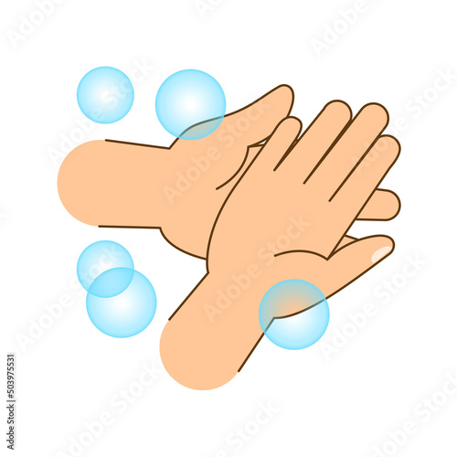 hand washing with soap bubbles, hand wash cartoon clip art cute for coloring worksheet