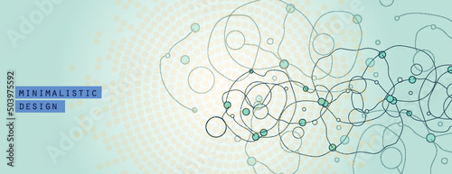 Modern amoeba and microorganisms set. Vector template banners. Presentation dynamic minimal design