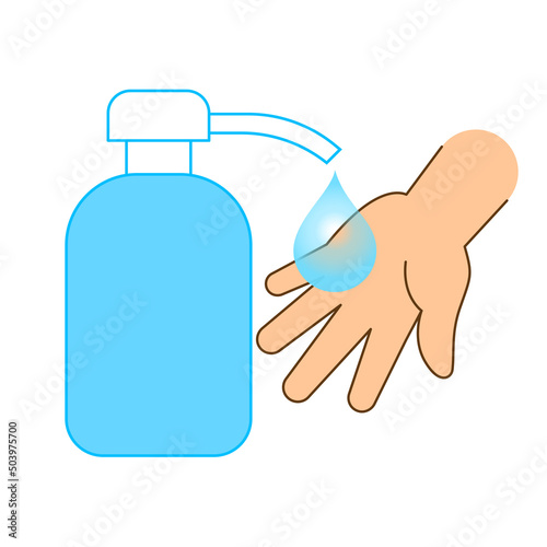 hand washing with sanitizer alcohol gel, hand wash cartoon clip art cute for coloring worksheet