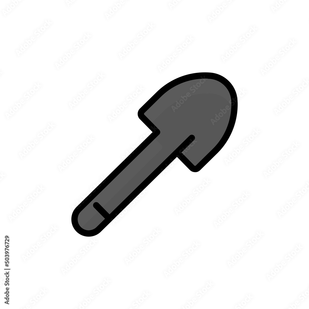 manual shovel icon vector. working tool. Filled line icon style. simple design editable. Design simple illustration manual shovel icon vector. working tool. Filled line icon style. simple design editable. Design simple illustration
