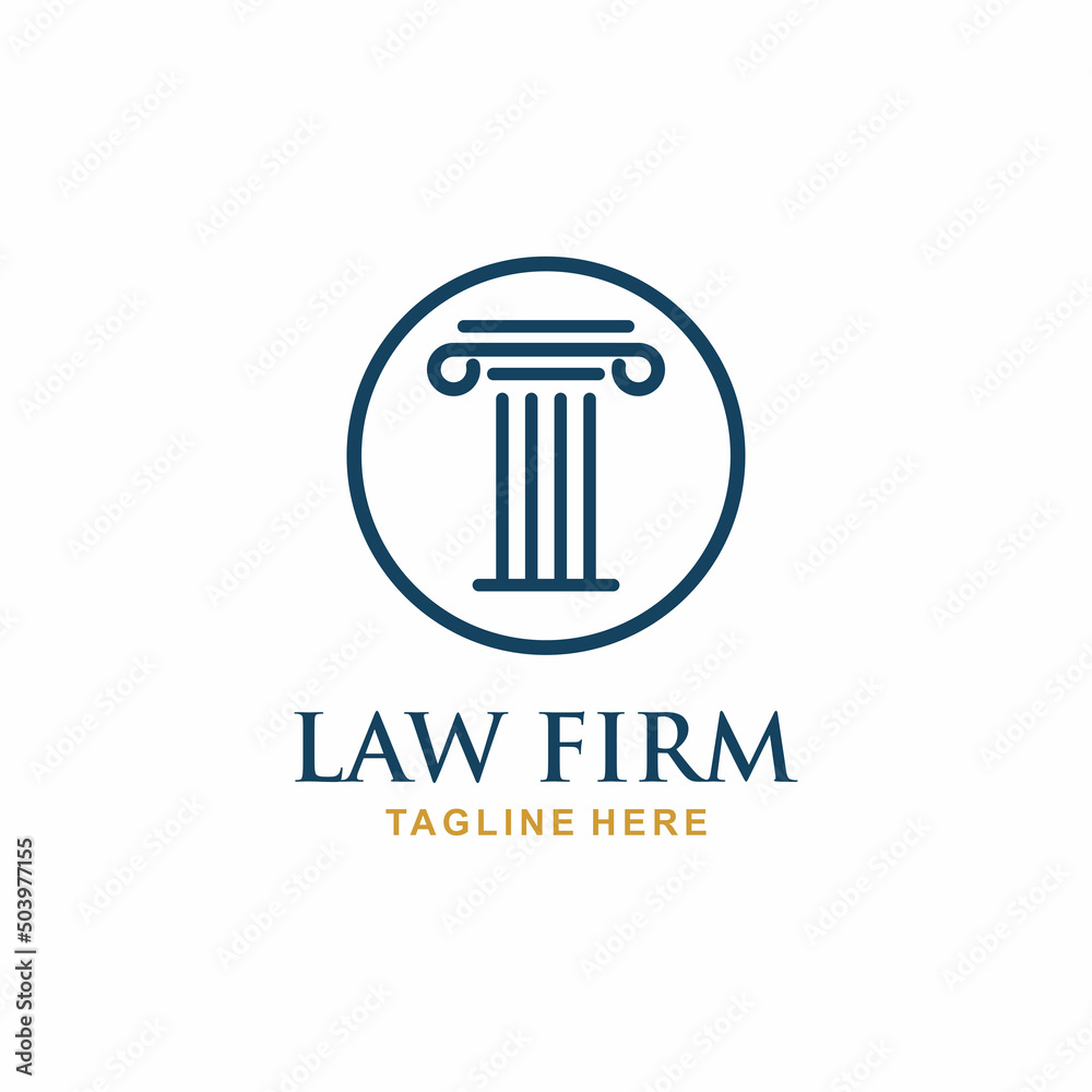 Law firm logo design vector. Pillar logo Law firm logo design vector. Pillar logo