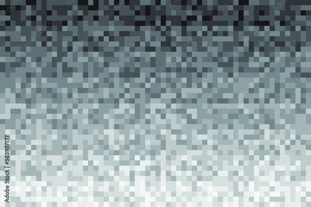 Fading pixel pattern background. Black and white pixel background. Vector illustration. Fading pixel pattern background. Black and white pixel background. Vector illustration.