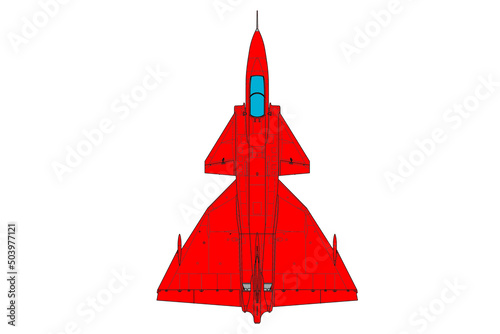 Avión de combate con ala delta y planos canard Viggen