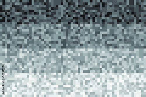 Fototapeta Naklejka Na Ścianę i Meble -  Fading pixel pattern background. Black and white pixel background. Vector illustration.