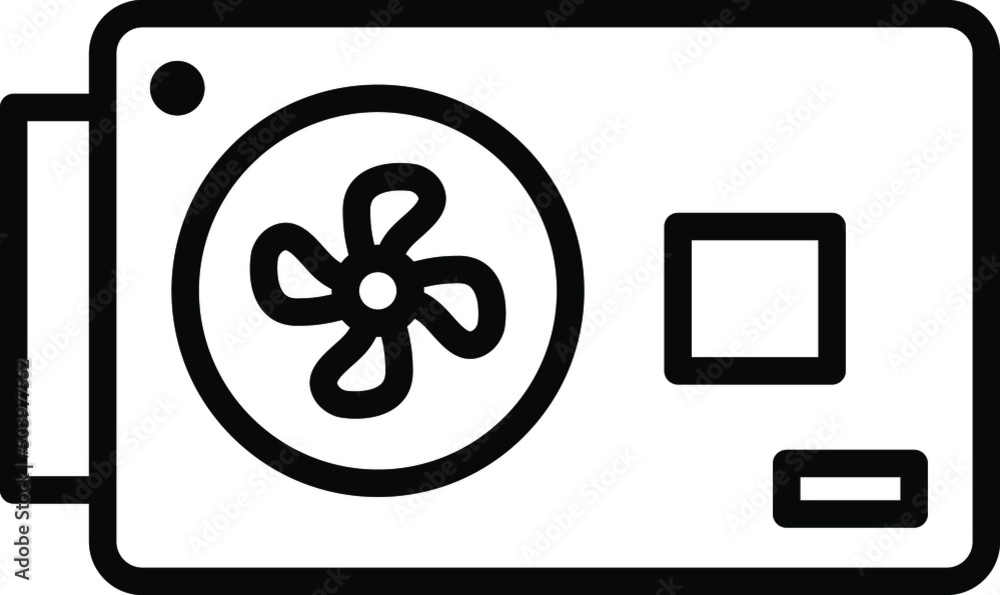 Air conditioner vector icon isolated on white Air conditioner vector icon isolated on white