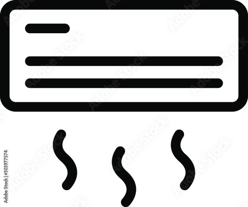 Air conditioner vector icon isolated on white