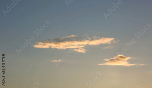 Real clouds in the sky at sunset, no birds. Huge permissions