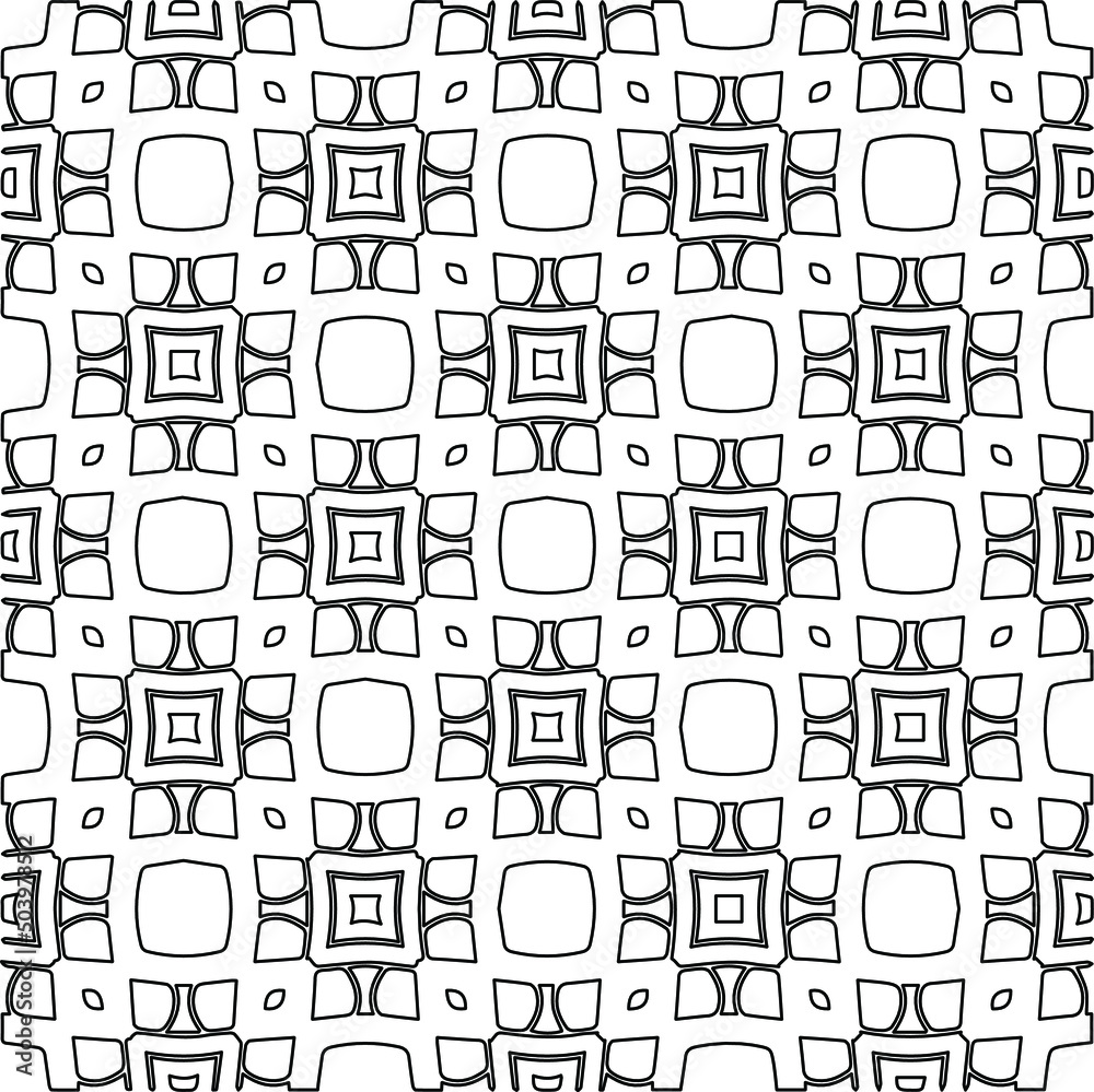Stylish texture with figures from lines.
Abstract geometric black and white pattern for web page, textures, card, poster, fabric, textile. Monochrome graphic repeating design. Stylish texture with figures from lines.
Abstract geometric black and white pattern for web page, textures, card, poster, fabric, textile. Monochrome graphic repeating design.