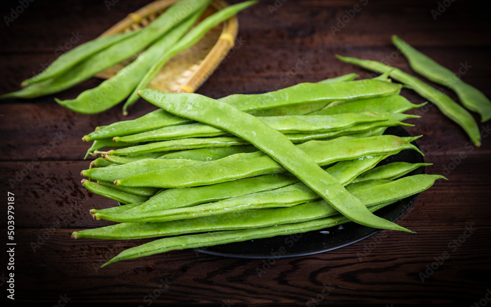 Fresh green vegetables grow lentils Fresh green vegetables grow lentils