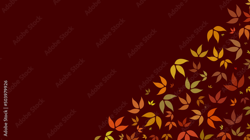 Autumn background in leaves. - obrazy, fototapety, plakaty 