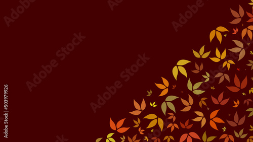 Autumn background in leaves.