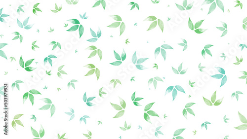 Background in watercolor leaves.