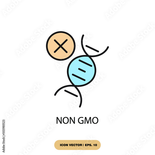 non gmo icons  symbol vector elements for infographic web
