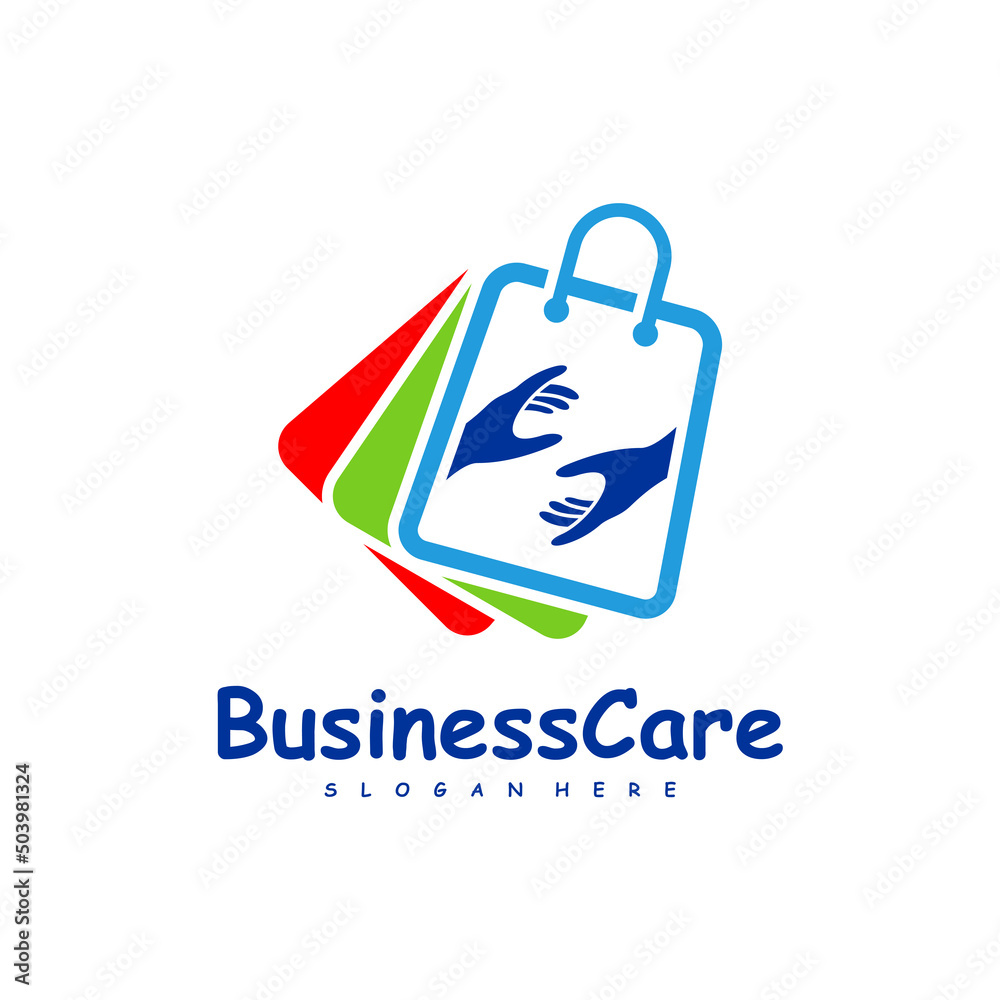 Shop Care logo design vector. Icon Symbol. Template Illustration