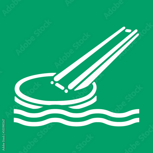 ISO 7010 E054 Marine evacuation slide