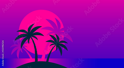 palme, isola tropicale, vacanze, 