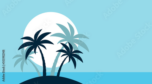 Fototapeta Naklejka Na Ścianę i Meble -  palme, isola tropicale, vacanze, 