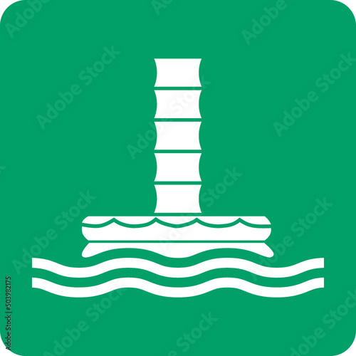 ISO 7010 E055 Marine evacuation chute